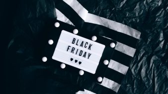 Shopping bag and label that reads 