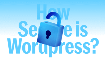 A padlock over text that reads 'How Secure is WordPress?'