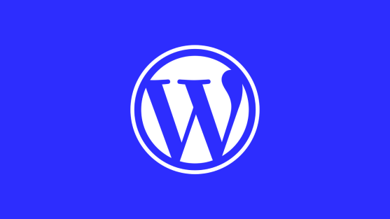 The WordPress logo with a white 
